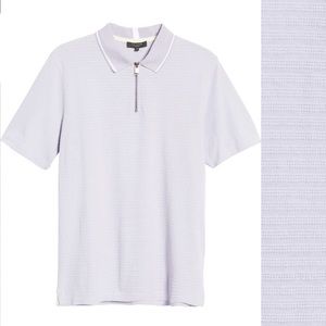 Ted Baker London stripe zip polo